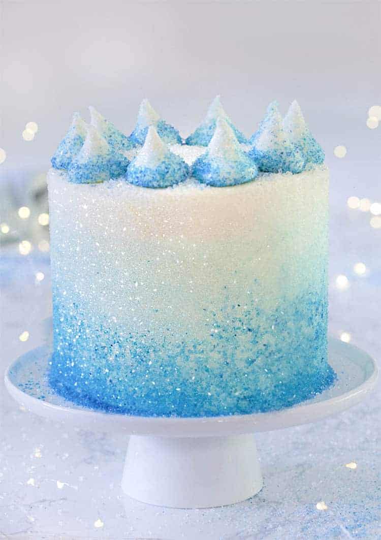 Snowflake Cake Decoration Name Topper / Winter Wonderland Cake