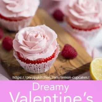 valentines day rose cupcakes