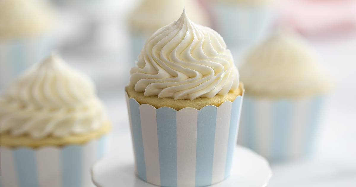 Bucket of clearance buttercream frosting