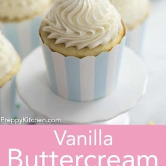 cupcake with vanilla buttercream frosting