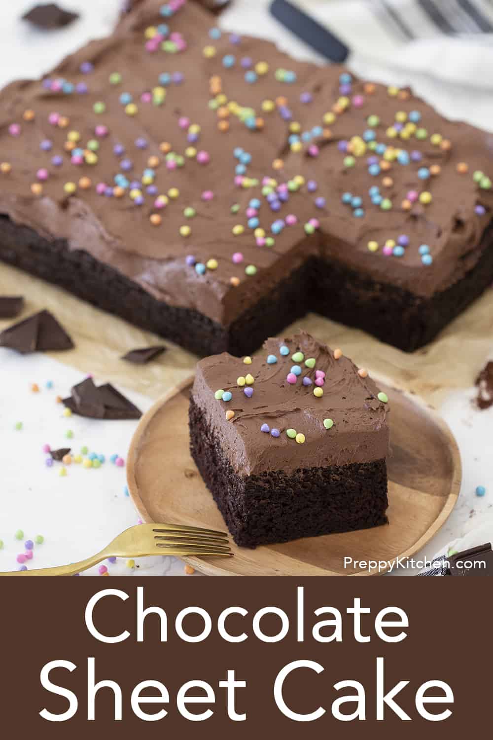 Chocolate Sheet Cake - Preppy Kitchen