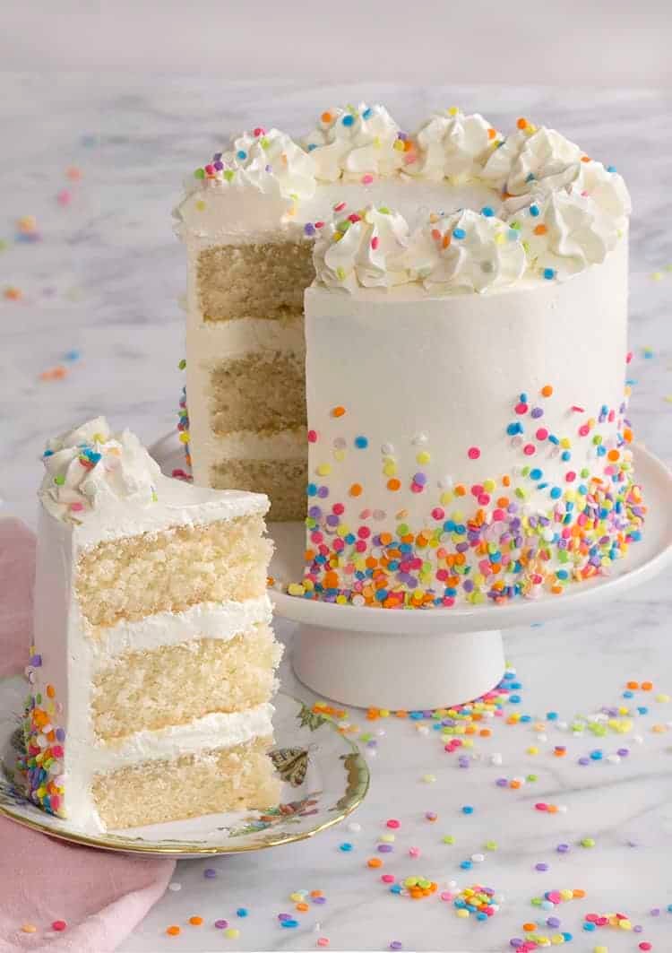 Plain White Birthday Cake