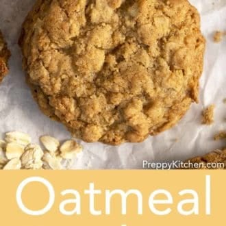 oatmeal cookie on parchment paper