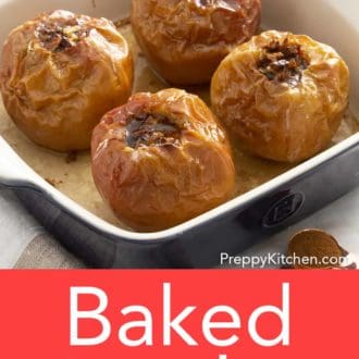 baked apples in a baking dish