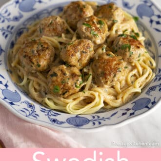 Swedish Meatballs with linguini.
