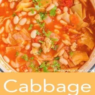 cabbage soup in a bowl