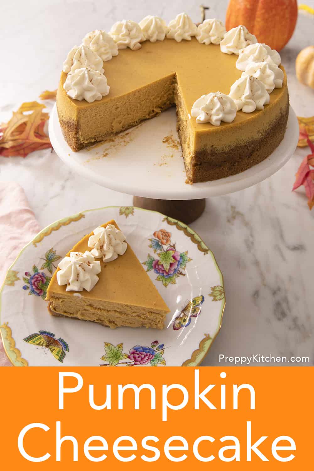 Pumpkin Cheesecake - Preppy Kitchen