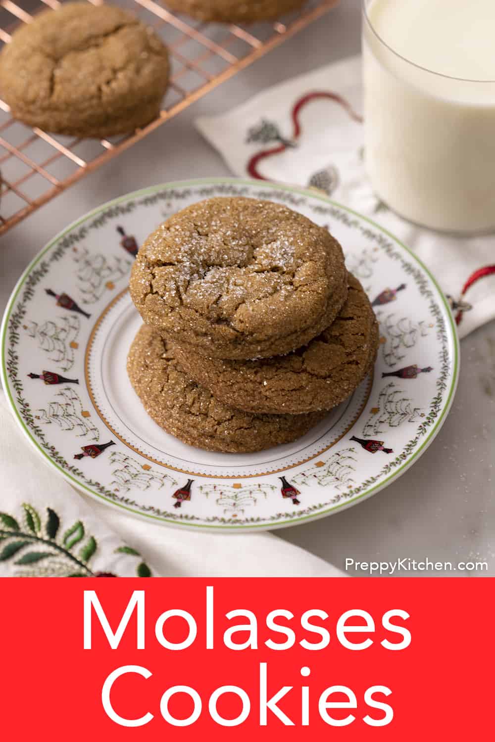 Molasses Cookies - Preppy Kitchen