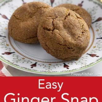 ginger snap cookies on a plate