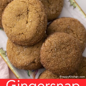gingersnap cookies sitting on a platter