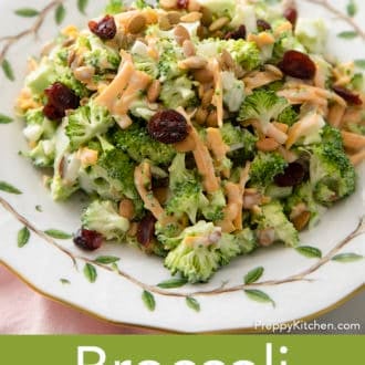 broccoli salad on a plate