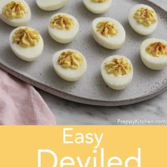 deviled eggs on a platter