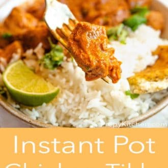 instant pot chicken tikka masala in a bowl