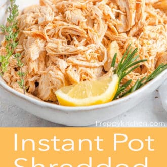 instant pot shredded chicken in a bowl
