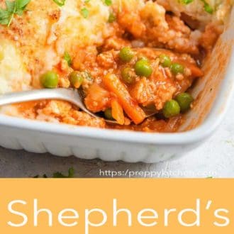 shepherds pie in a casserole dish