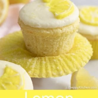 lemon cupcake with lemon frosting