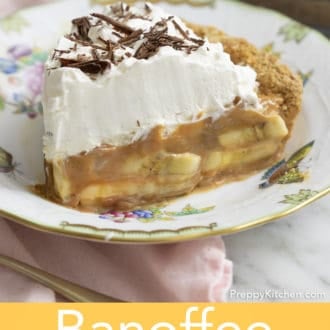 piece of banoffee pie on a plate