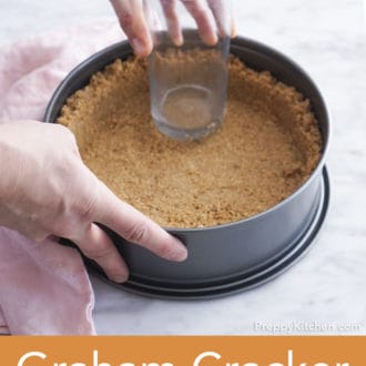 graham cracker pie crust in springform pan