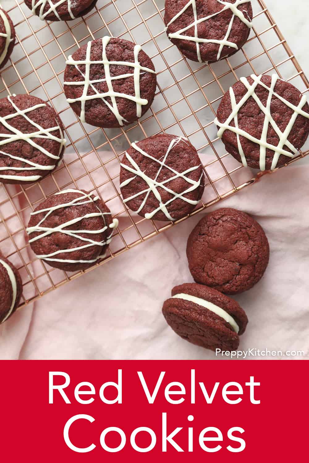 Red Velvet Cookies - Preppy Kitchen