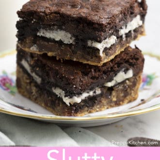 slutty brownies on a plate