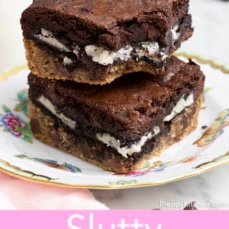 slutty brownies on a plate