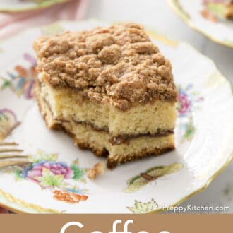Coffee cake with a streusel topping