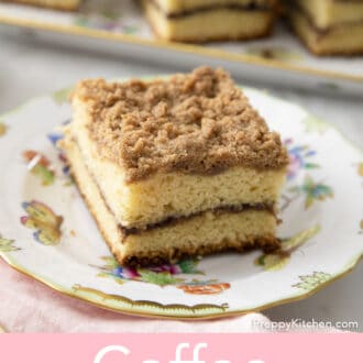piece of Coffee cake with a streusel topping