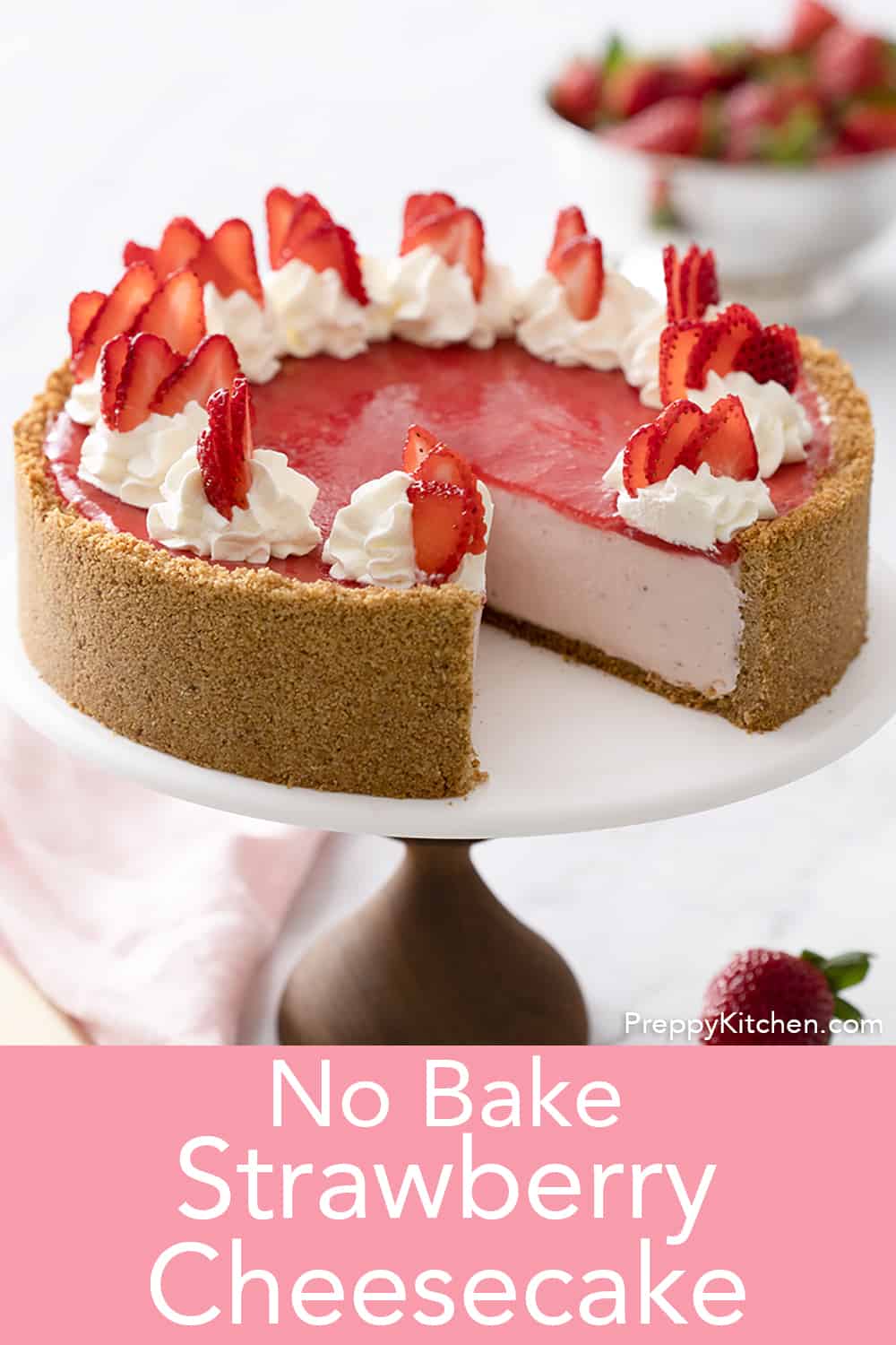 No Bake Strawberry Cheesecake Preppy Kitchen