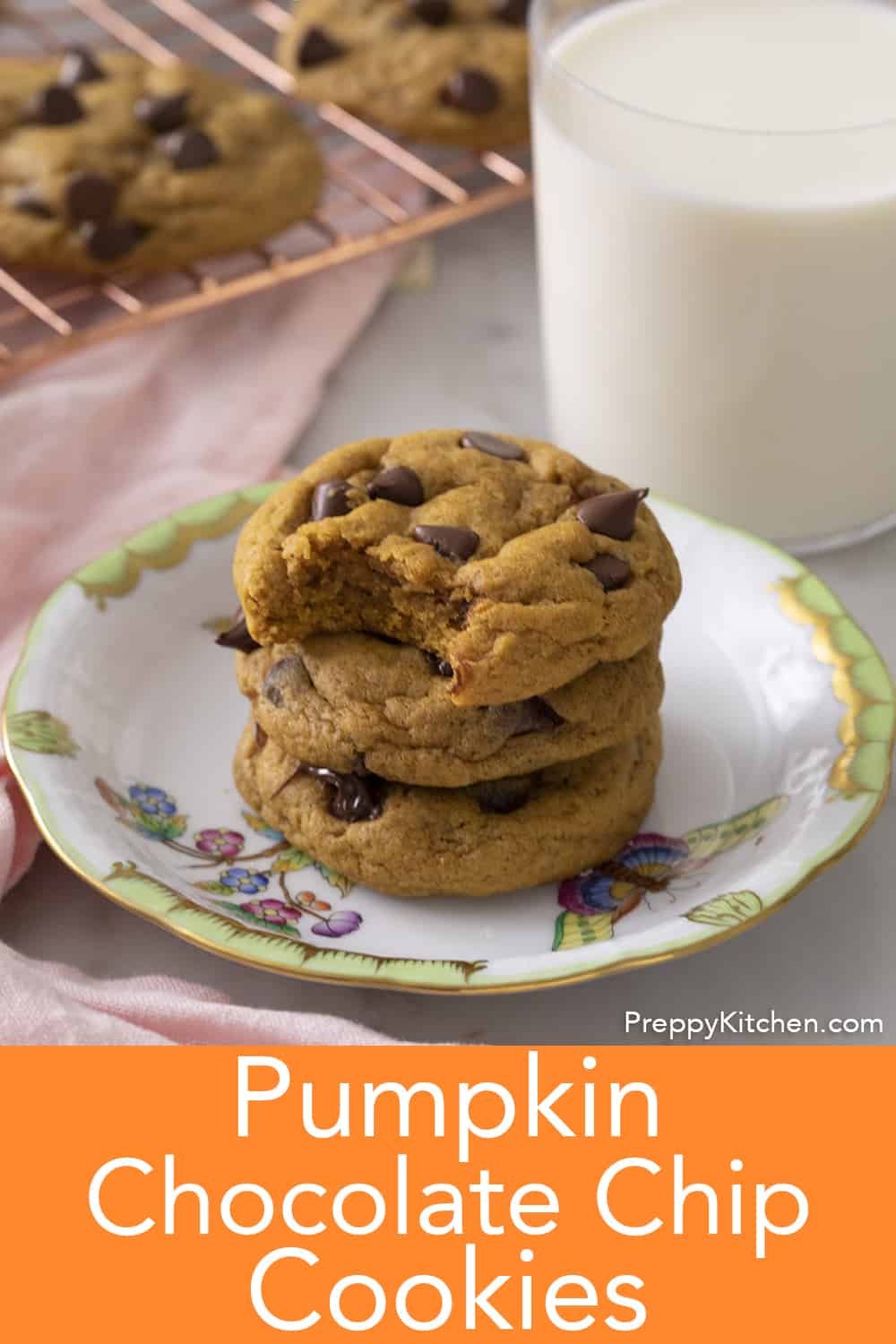 Pumpkin Chocolate Chip Cookies - Preppy Kitchen