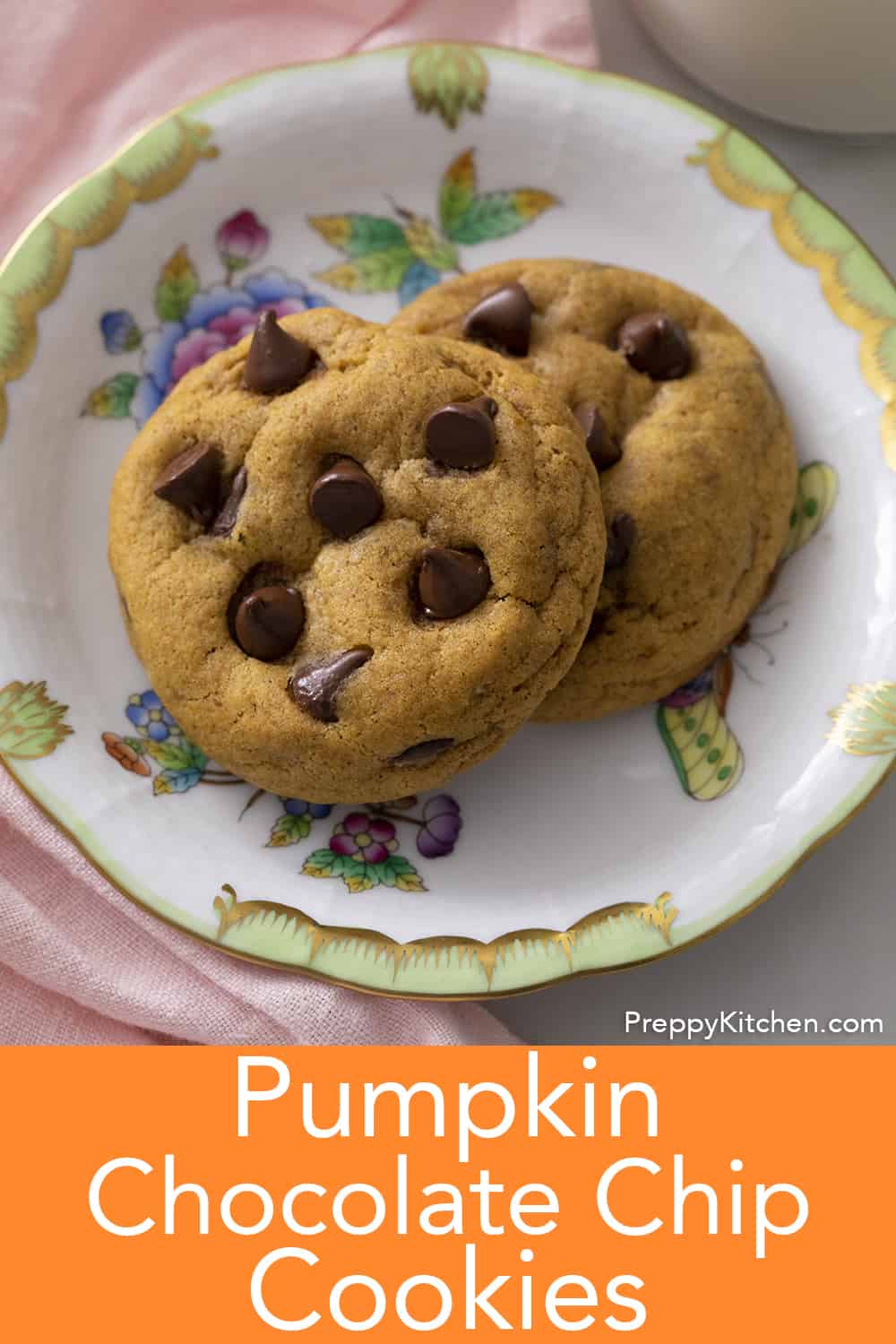 Pumpkin Chocolate Chip Cookies - Preppy Kitchen