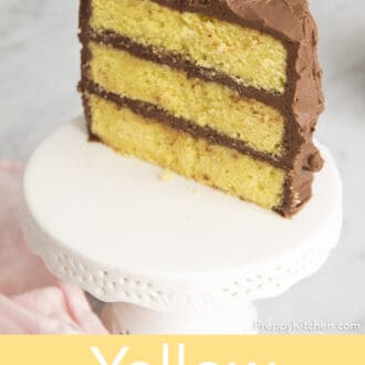 Yellow Cake with chocolate frosting