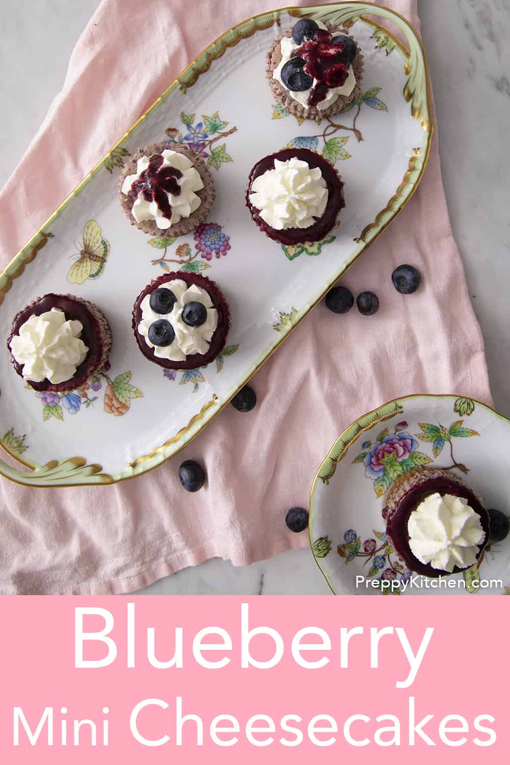 Mini Blueberry Cheesecakes - Preppy Kitchen