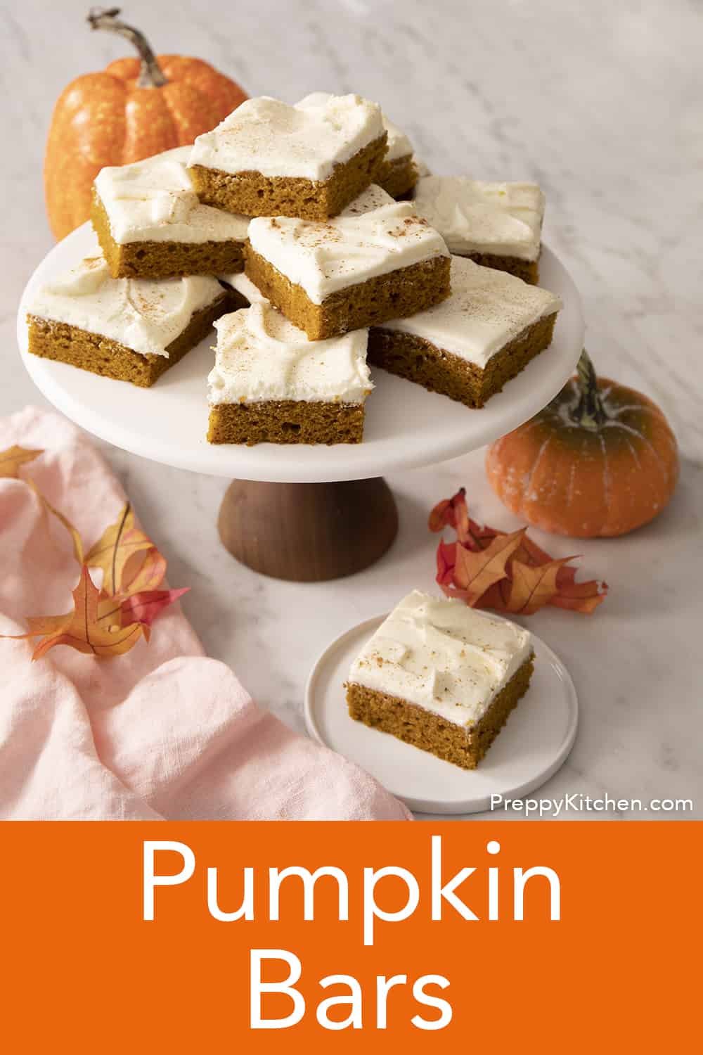 Pumpkin Bars Recipe - Preppy Kitchen