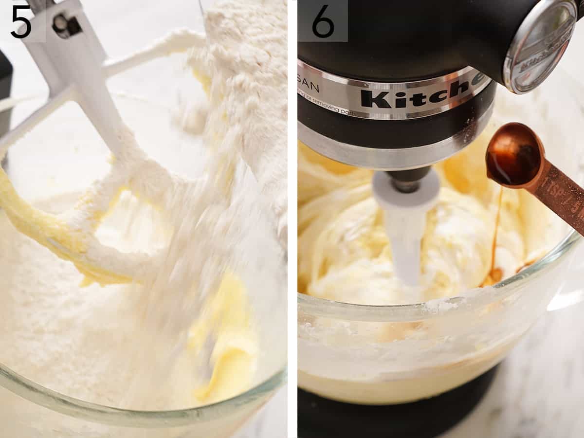 Soci it to me cake batter getting made in a mixer.