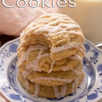 A Pinterest graphic of eggnog cookies