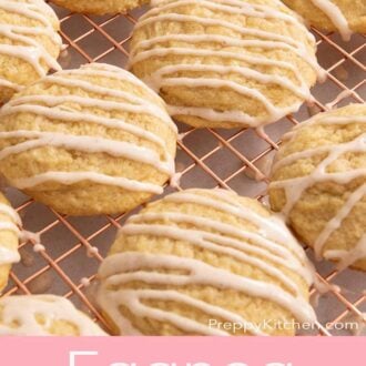 A Pinterest graphic of eggnog cookies