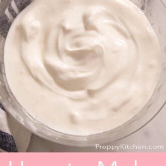 A pinterest graphic for how to make sour cream