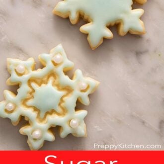 A pinterest graphic for sugar cookie icing