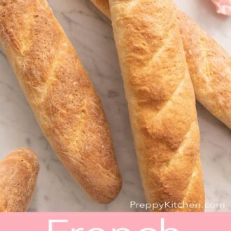 A pinterest graphic of French Bread