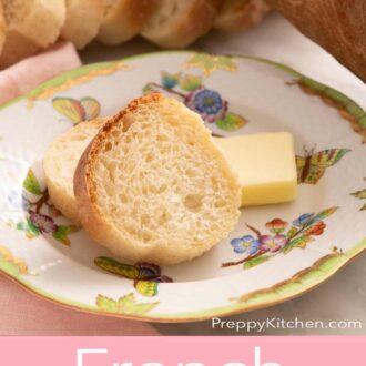 A pinterest graphic of French Bread