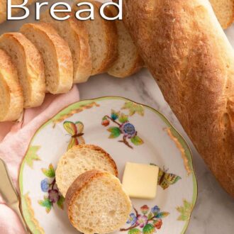 A pinterest graphic of French Bread