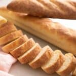 French bread cut into slices