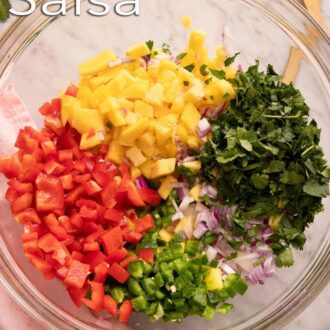 A pinterest graphic of Mango Salsa