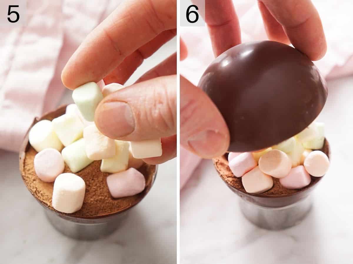 How to fill and seal a hot chocolate bomb