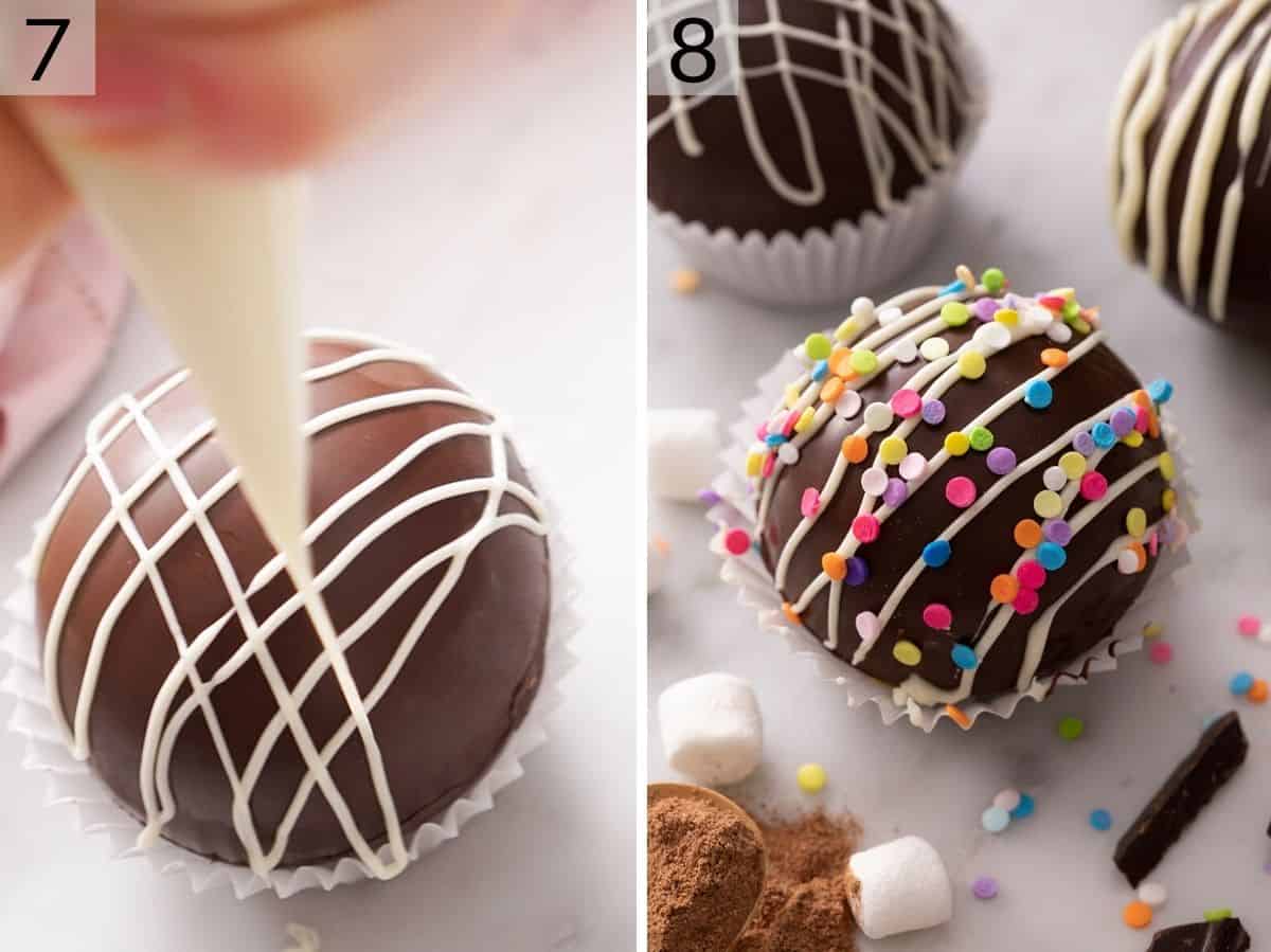 How to decorate hot chocolate bombs