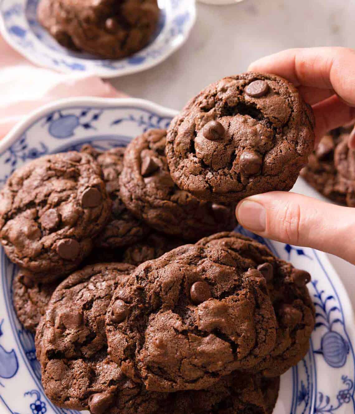 Double Chocolate Chip Cookies - Preppy Kitchen