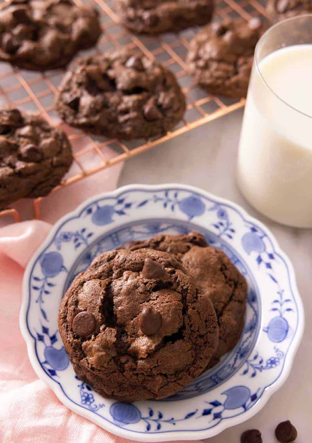 Double Chocolate Chip Cookies - Preppy Kitchen