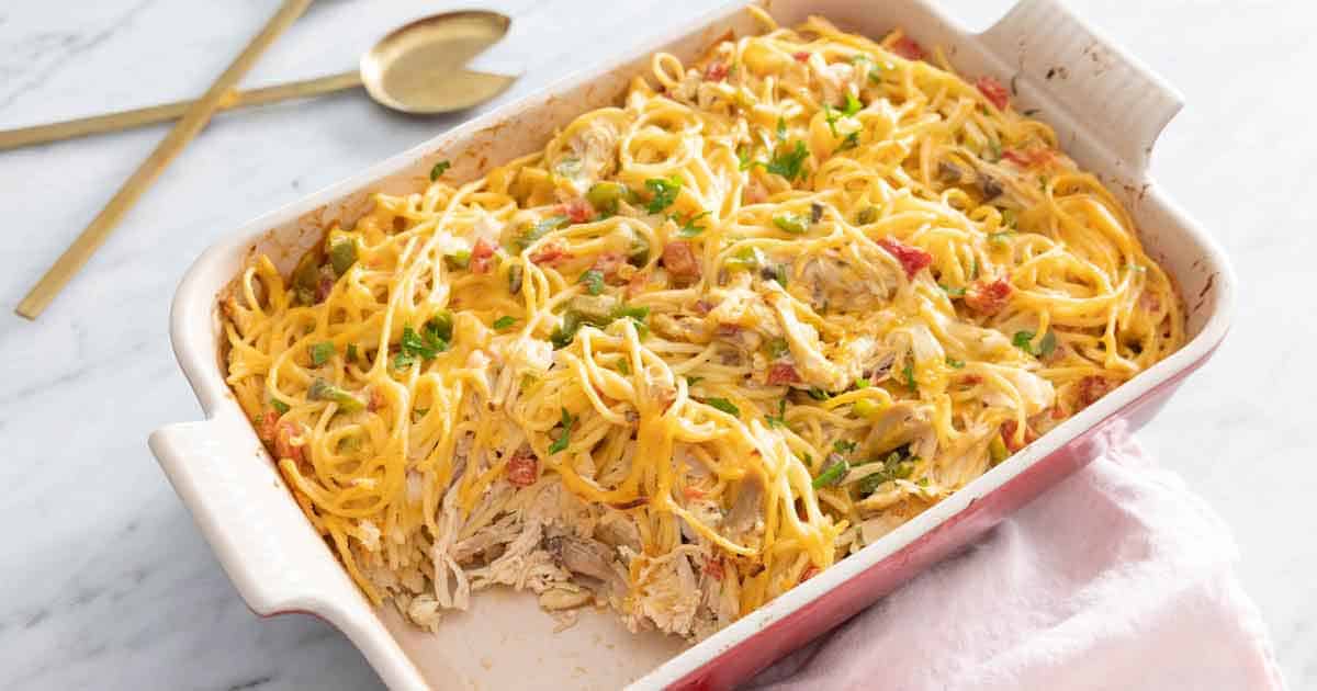 Chicken Spaghetti - Preppy Kitchen