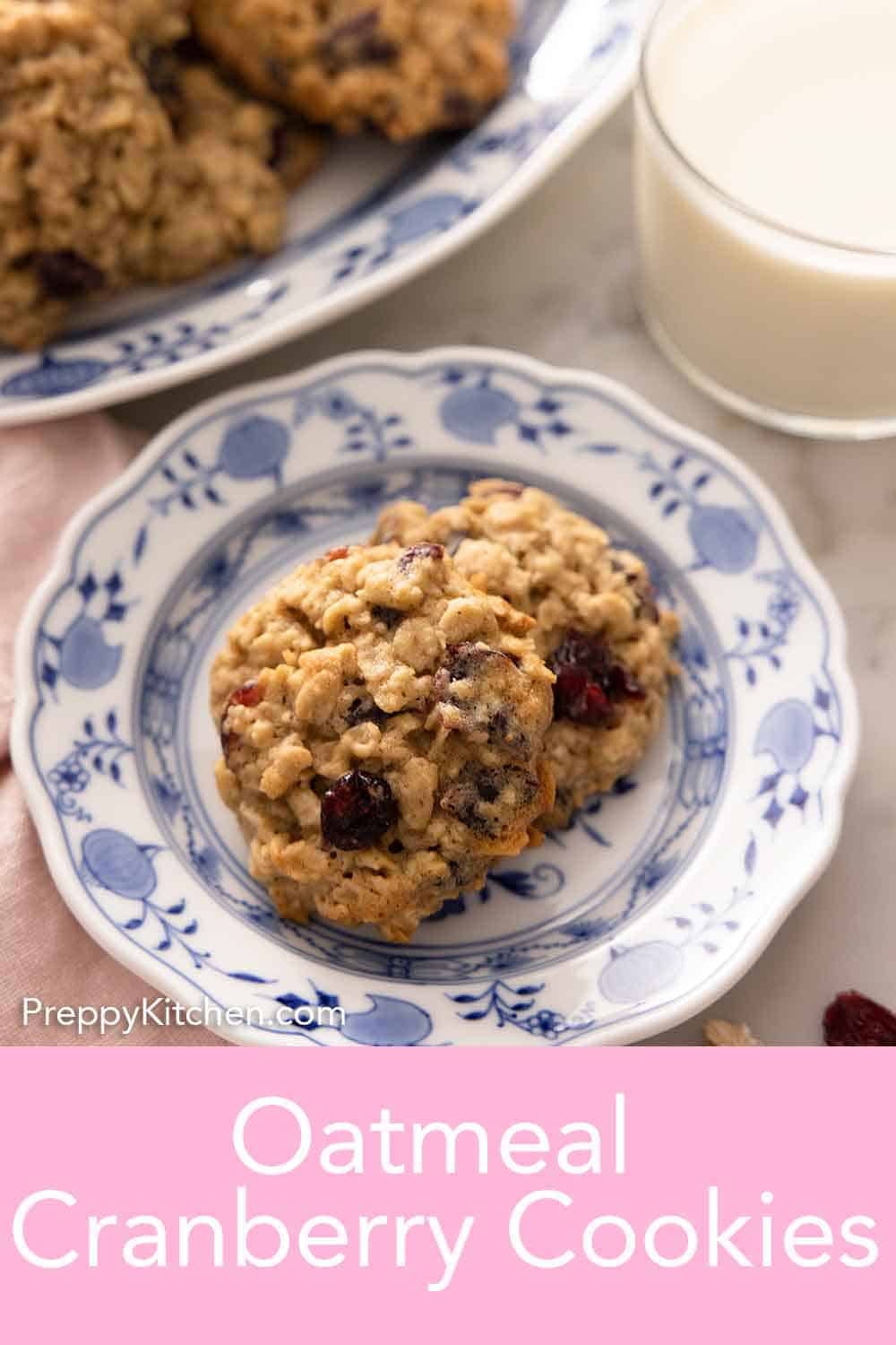 Oatmeal Cranberry Cookies Preppy Kitchen