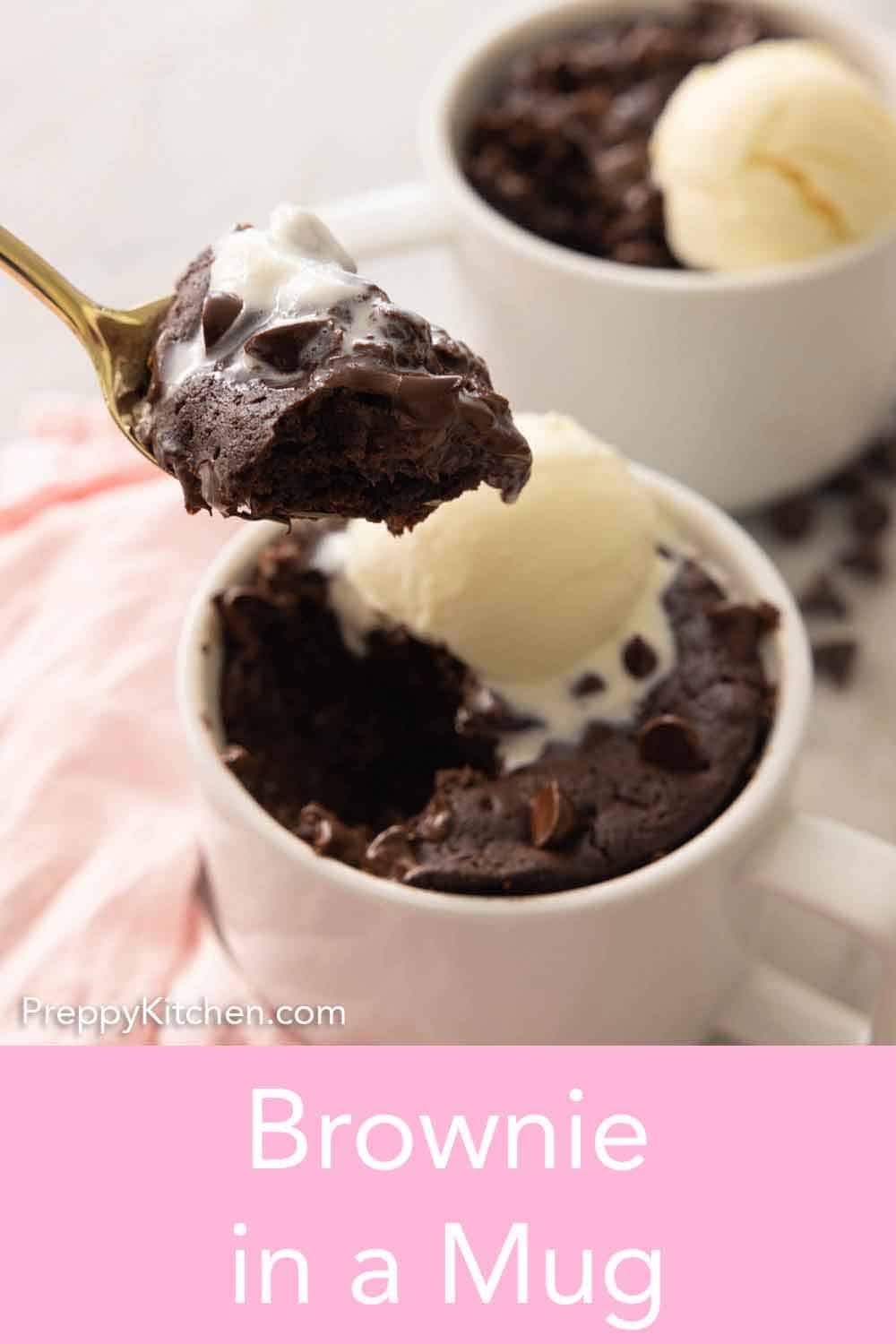 Brownie in a Mug Preppy Kitchen